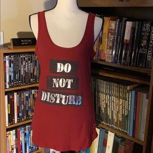 Burgundy “Do Not Disturb” Tank Top XL